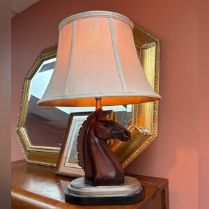 Vintage Horse Head Table Lamp | Mid-Century Style